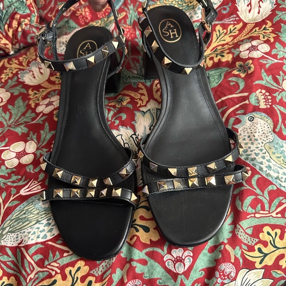Ash black leather studded sandals. - Picture 8 of 8